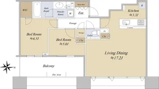 シティタワー武蔵小杉【44階】の間取り