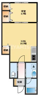 ソラハウス植松【1階】の間取り