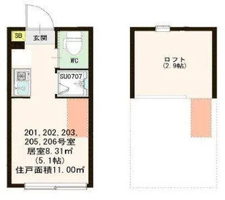 東京都杉並区西荻北5【アパート】の間取り