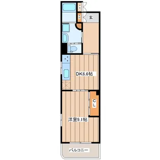 フェリチェカーサ友彩【3階】の間取り