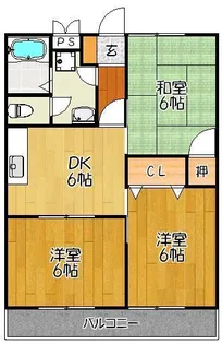 ニューセガシア B棟【1階】の間取り