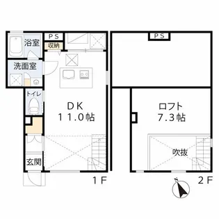 LibreI番館【1階】の間取り