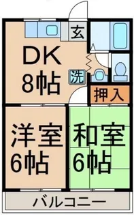 グリーンパーク佐伯A【3階】の間取り