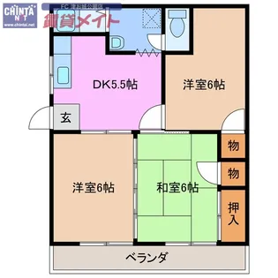 新町ハイツ【1階】の間取り