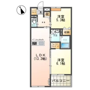 シャングリラ【1階】の間取り