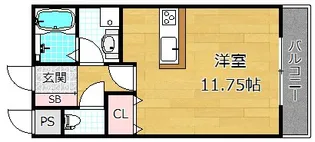 クレシタ甲斐田【2階】の間取り