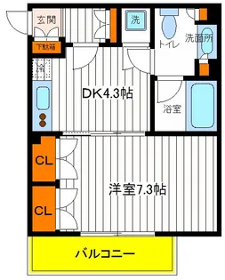 東京都立川市錦町1【マンション】の間取り