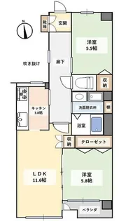 東京都江戸川区松江2【マンション】の間取り