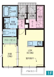 峰M1(ミネエムワン)【1階】の間取り