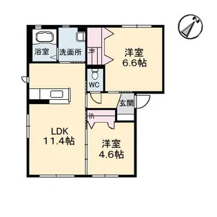 クラヴィエi A棟【1階】の間取り