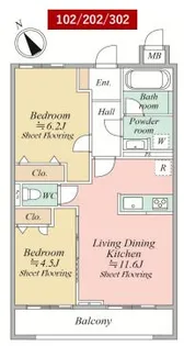 MOCXION KAWA【2階】の間取り