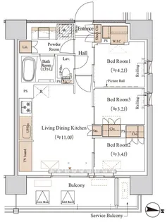 東京都江東区木場6【マンション】の間取り