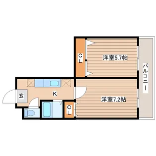 モンレーブ通町【3階】の間取り