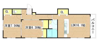 布袋屋マンション【5階】の間取り