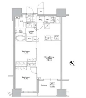 東京都目黒区青葉台4【マンション】の間取り