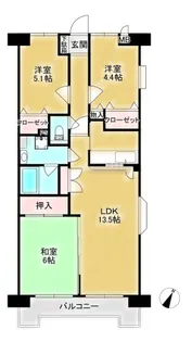 田園パーク土呂【8階】の間取り