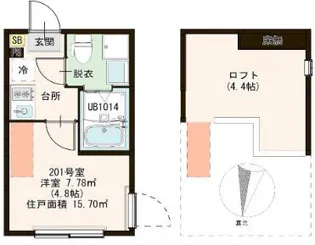 フェリシテ東小岩【2階】の間取り