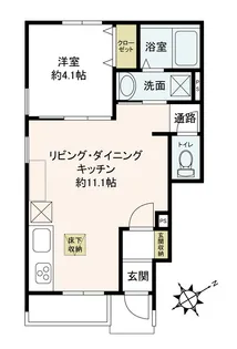 千葉県習志野市鷺沼2【アパート】の間取り
