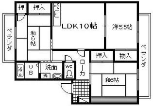 フレグランス川崎【1階】の間取り