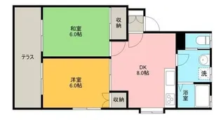 ルーミー甲府85号館【1階】の間取り