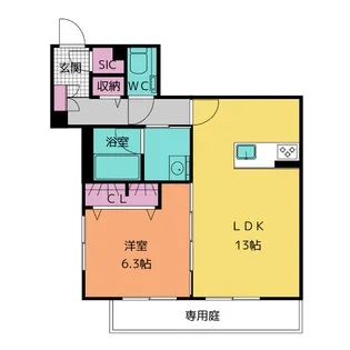 Asgard金山【1階】の間取り