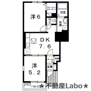 徳島県板野郡板野町犬伏字大坪【アパート】の間取り