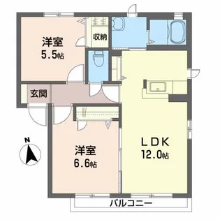 エコ・プリーマD【2階】の間取り