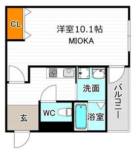 フジパレス西今川ウエスト【1階】の間取り