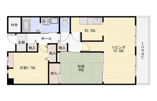 アレフ長吉【2階】の間取り