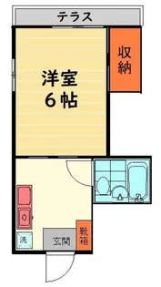 フラッツ武蔵野【1階】の間取り
