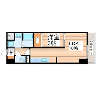 LUANA・AIR・RESIDENCE錦町【6階】の間取り