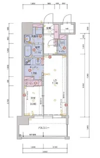 ALFACIO SOUTH FONTE【11階】の間取り