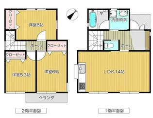 千葉県市川市宮久保2【一戸建】の間取り