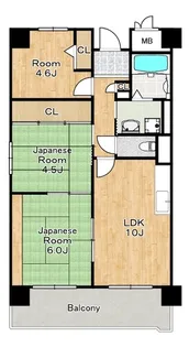 メゾンドーム三軒家【2階】の間取り