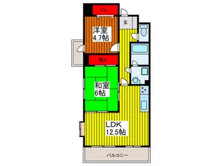 サンライフ東川口【6階】の間取り
