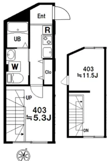 Bloom Tower Nishishinjuku【4階】の間取り