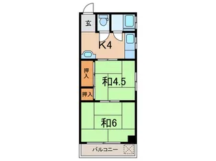 篠原パ-ルハイツ【2階】の間取り