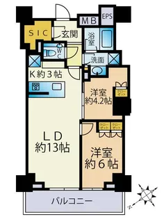 ザ・パークハウス三田ガーデン レジデンス&タワー【8階】の間取り