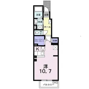 クリスタル・ハウスC【1階】の間取り