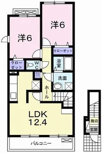 パレ ドゥールC【2階】の間取り