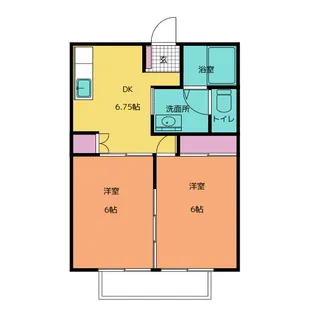コートハウス大谷II【1階】の間取り