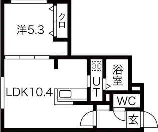 ALPHA東札幌PRIMO【1階】の間取り