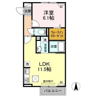 Dーroom白山【1階】の間取り