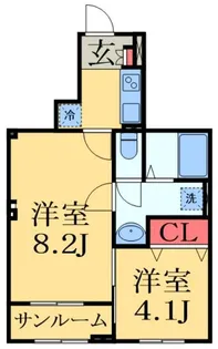 ヴァン ベール【1階】の間取り