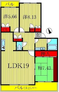 プレステージ柏【1階】の間取り