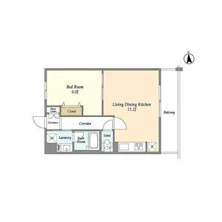 LIBR GRANT世田谷等々力【2階】の間取り