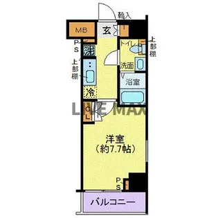 ジェノヴィア東日本橋駅前グリーンヴェール【7階】の間取り