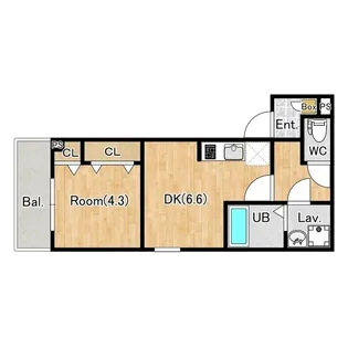 ジーメゾン八王子大和田【1階】の間取り