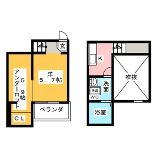 Creanjyu suzu【1階】の間取り