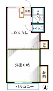 クレイン国立【1階】の間取り